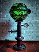 Steampunk Art floor lamp: Decorative floor lamp with ganesha.