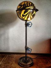 Steampunk Art floor lamp: Decorative floor lamp with mandala.